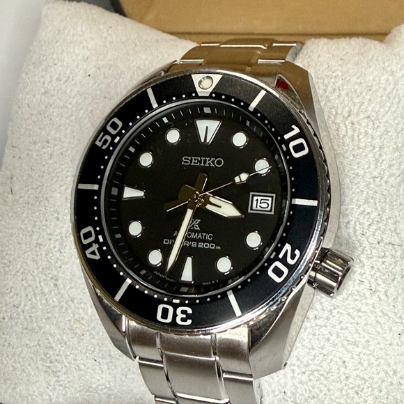 Seiko SUMO Prospex Date Automatic Designer Diver Mens Watch - Picture 4 of 8